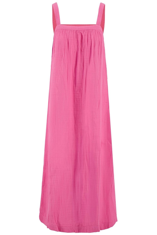 LANGE MOUSSELINE JURK 0301 092 3015 FEL ROZE